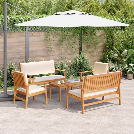 Sada zahradních pohovek s polštářem 5 pcs Hnědá 75 x 45 x 38cm