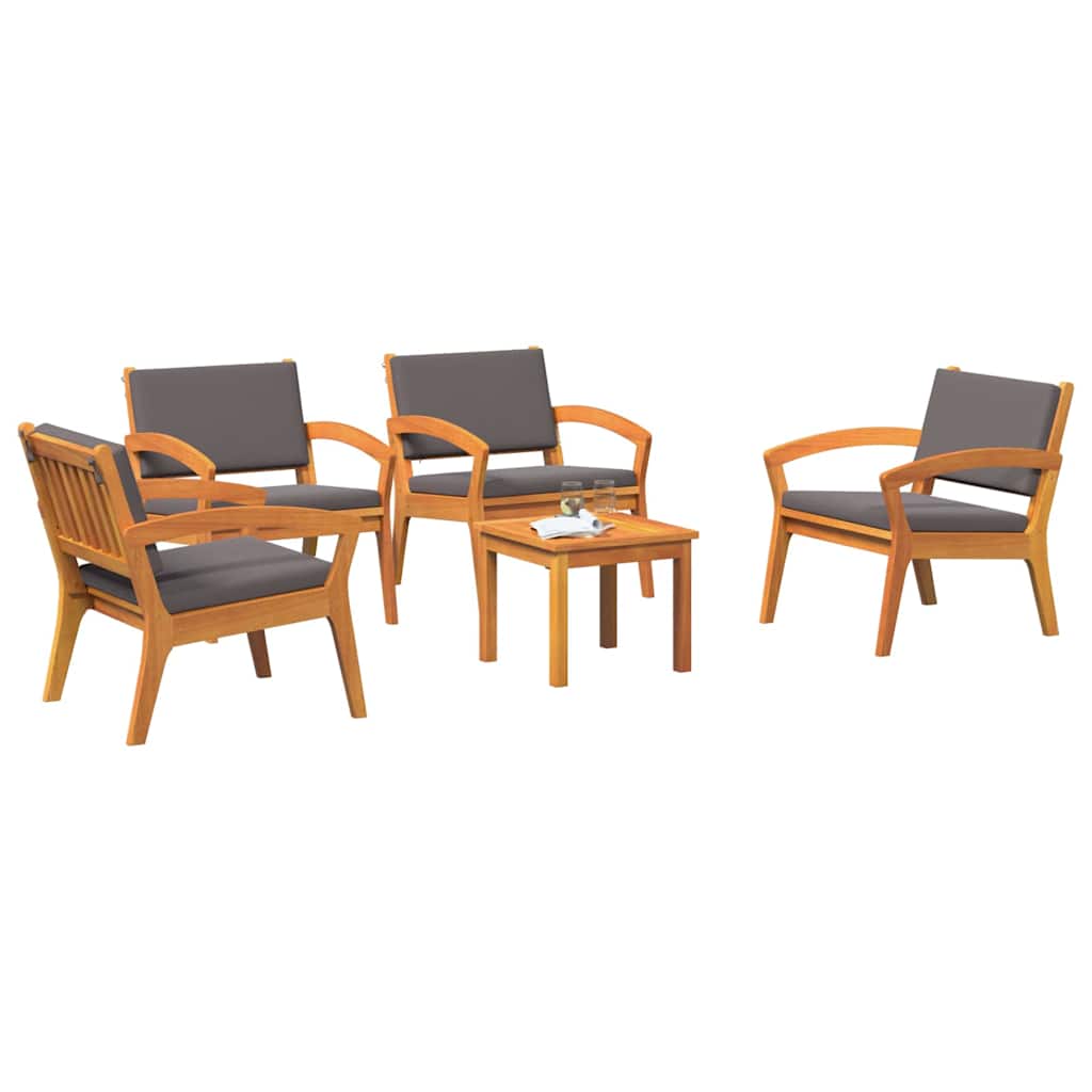 Bistro souprava 3 pcs Hnědá 45 x 45 x 38cm