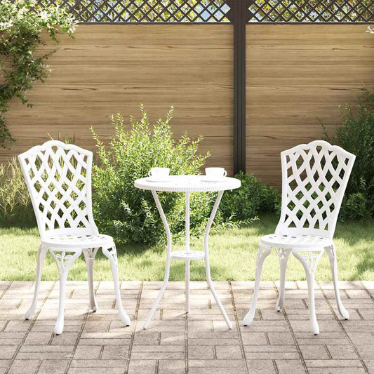 Zahradní křeslo 2 pcs Bílá 55 x 56.5 x 91 cm Hliník