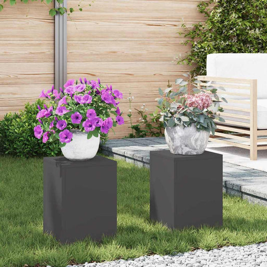 Stojany na rostliny 2 pcs Černá 24 x 24 x 35 cm Ocel