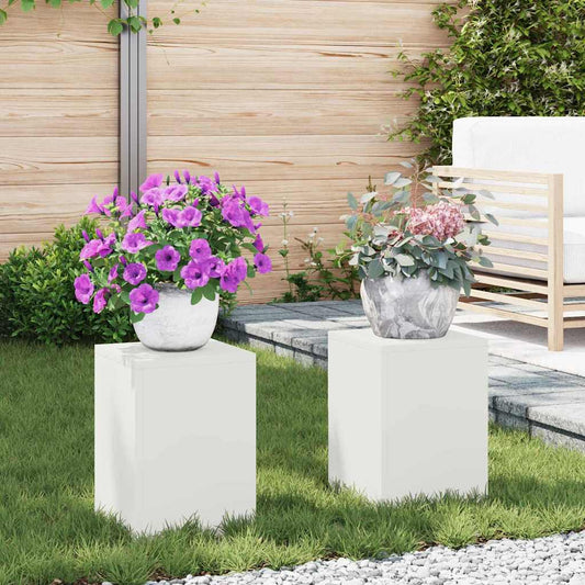 Stojany na rostliny 2 pcs Bílá 24 x 24 x 35 cm Ocel