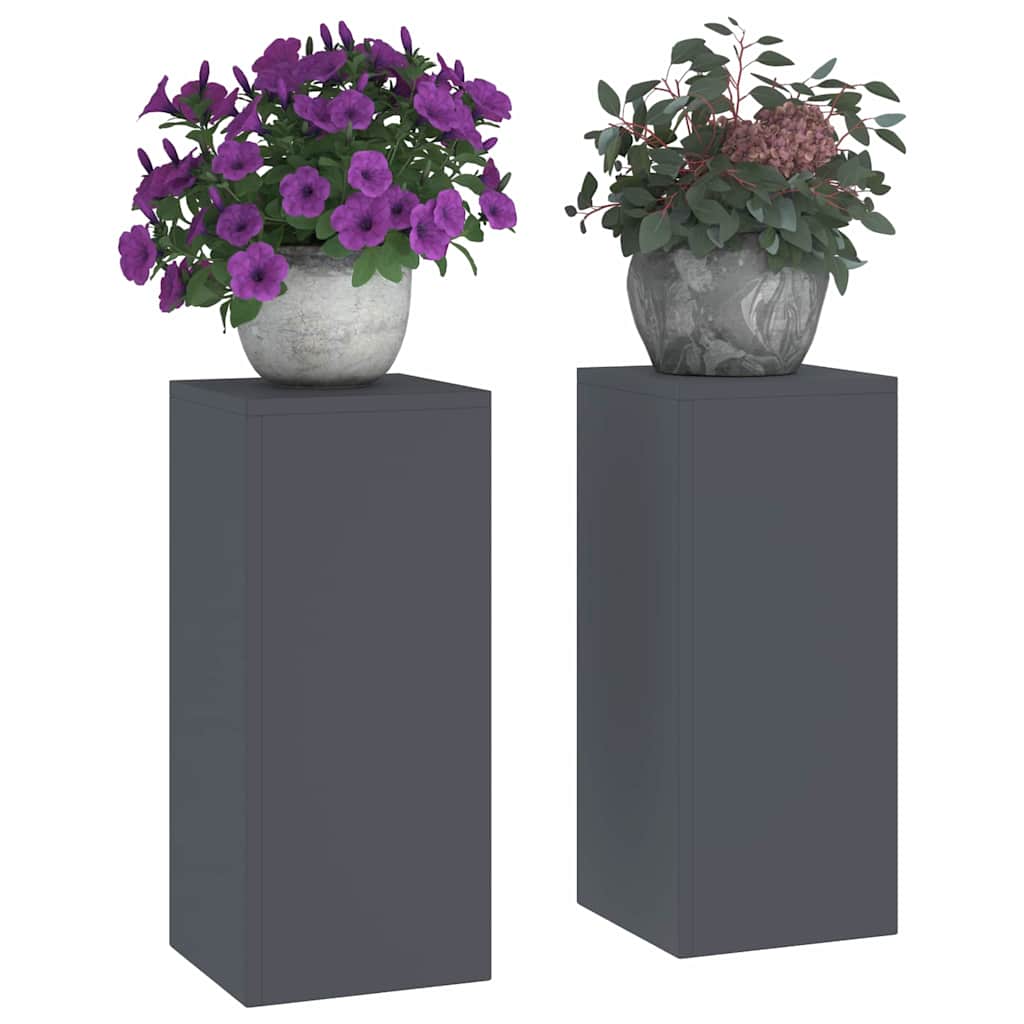 Stojany na rostliny 2 pcs Antracit 24 x 24 x 55 cm Ocel