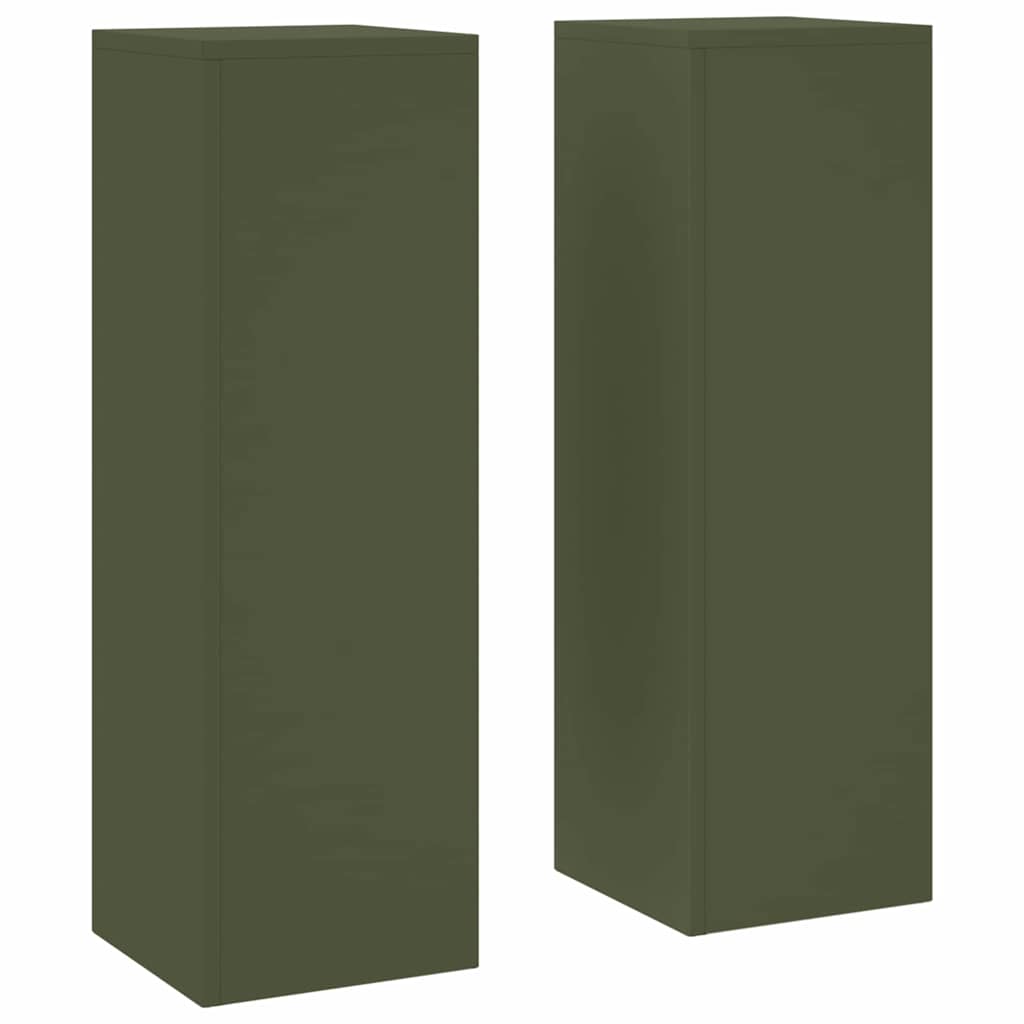 Stojany na rostliny 2 pcs Olivově zelená 24 x 24 x 75 cm Ocel