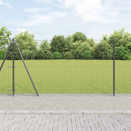 Plotové sloupky 13 pcs Šedá Ø32mm 150 cm Pozinkovaná ocel