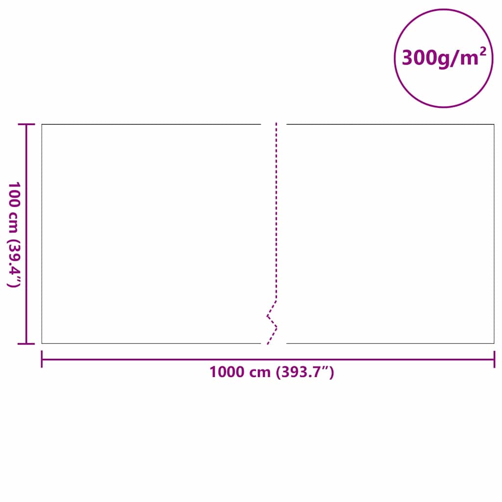 Fleece pro bazén Šedá 1 x 10 m Polyester a bavlna
