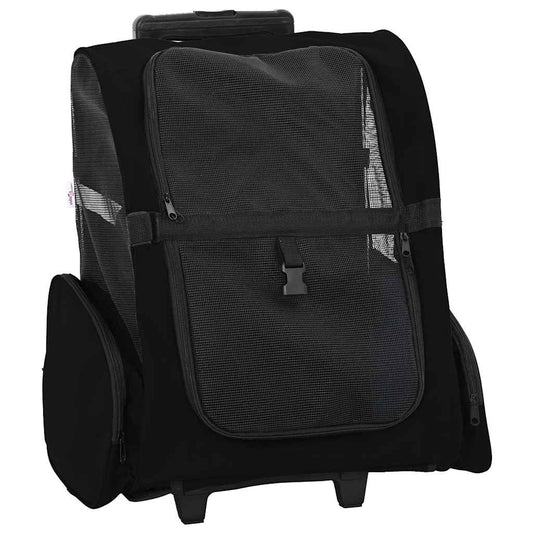 Vozík pro domácí mazlíčky 3 v 1 Design Černý 48 x 32 x (57-106) cm Oxfordská látka