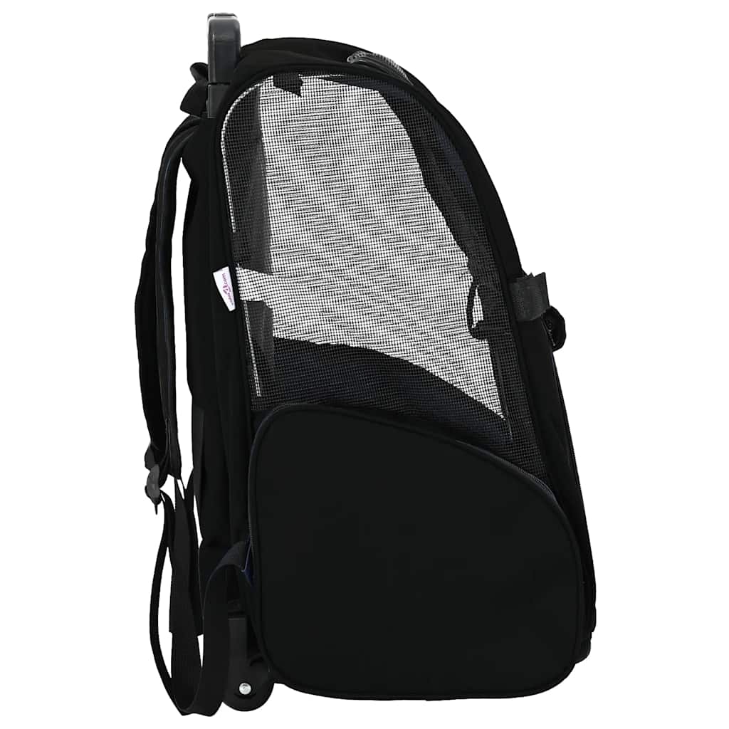 Vozík pro domácí mazlíčky 3 v 1 Design Černý 48 x 32 x (57-106) cm Oxfordská látka
