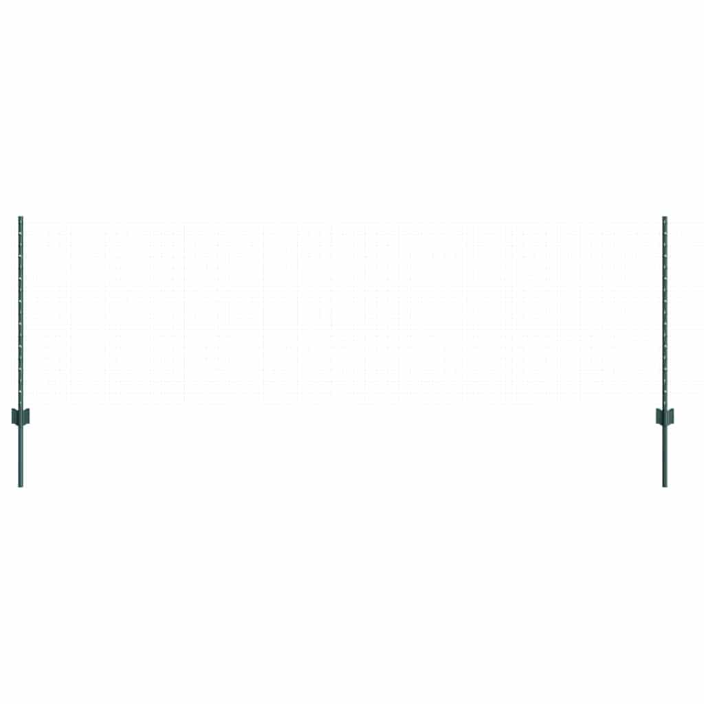 Plotové sloupky 11 pcs Zelená 80 cm Ocel