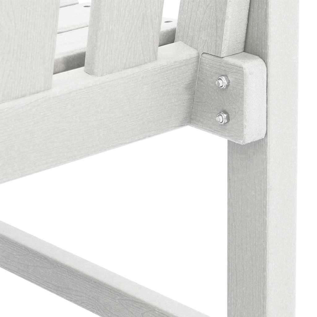 Zahradní lavice s polštářem Bílá 120 x 59 x 88cm HDPE