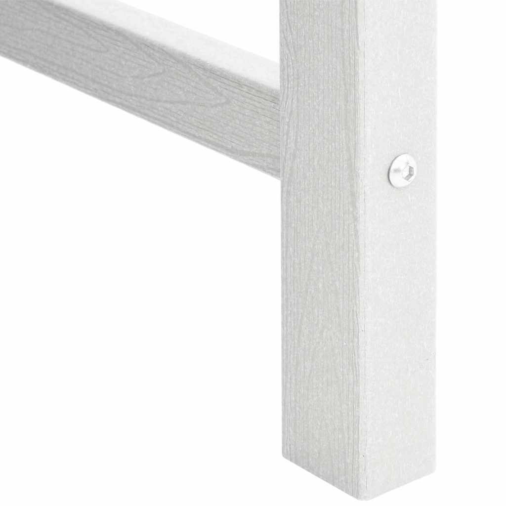 Zahradní lavice s polštářem Bílá 120 x 59 x 88cm HDPE