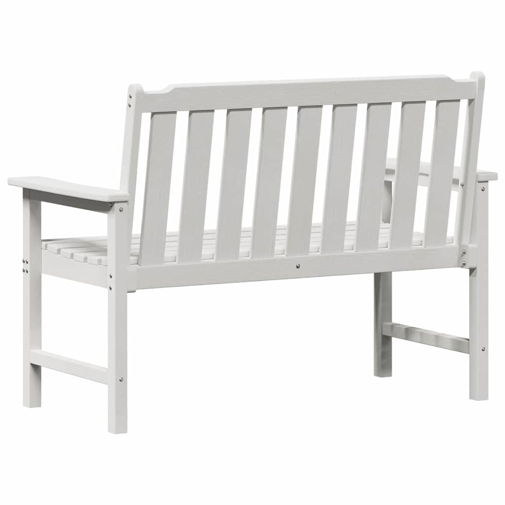Zahradní lavice s polštářem Bílá 120 x 59 x 88cm HDPE