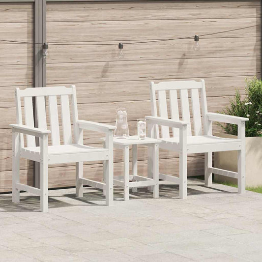 Zahradní jídelní židle 2 pcs Bílá 65.5 x 59 x 88cm HDPE