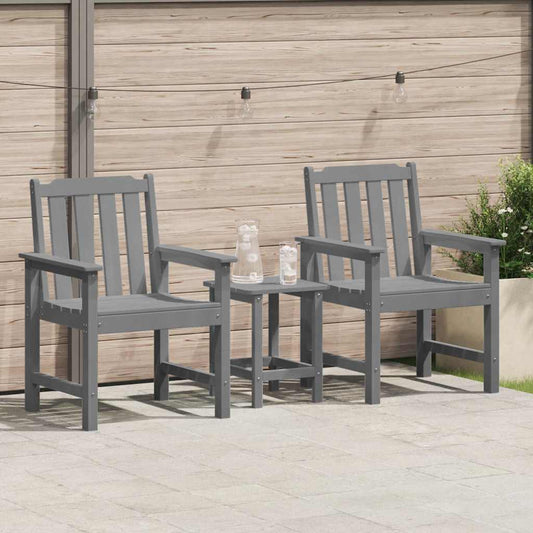 Zahradní jídelní židle 2 pcs Světle šedá 65.5 x 59 x 88cm HDPE