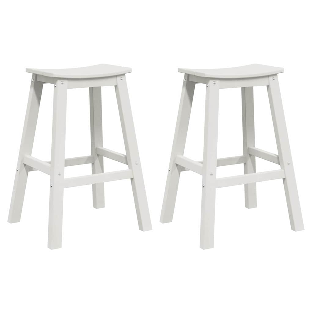 Barová stolička 2 pcs Bílá 52 x 43 x 73.5cm HDPE