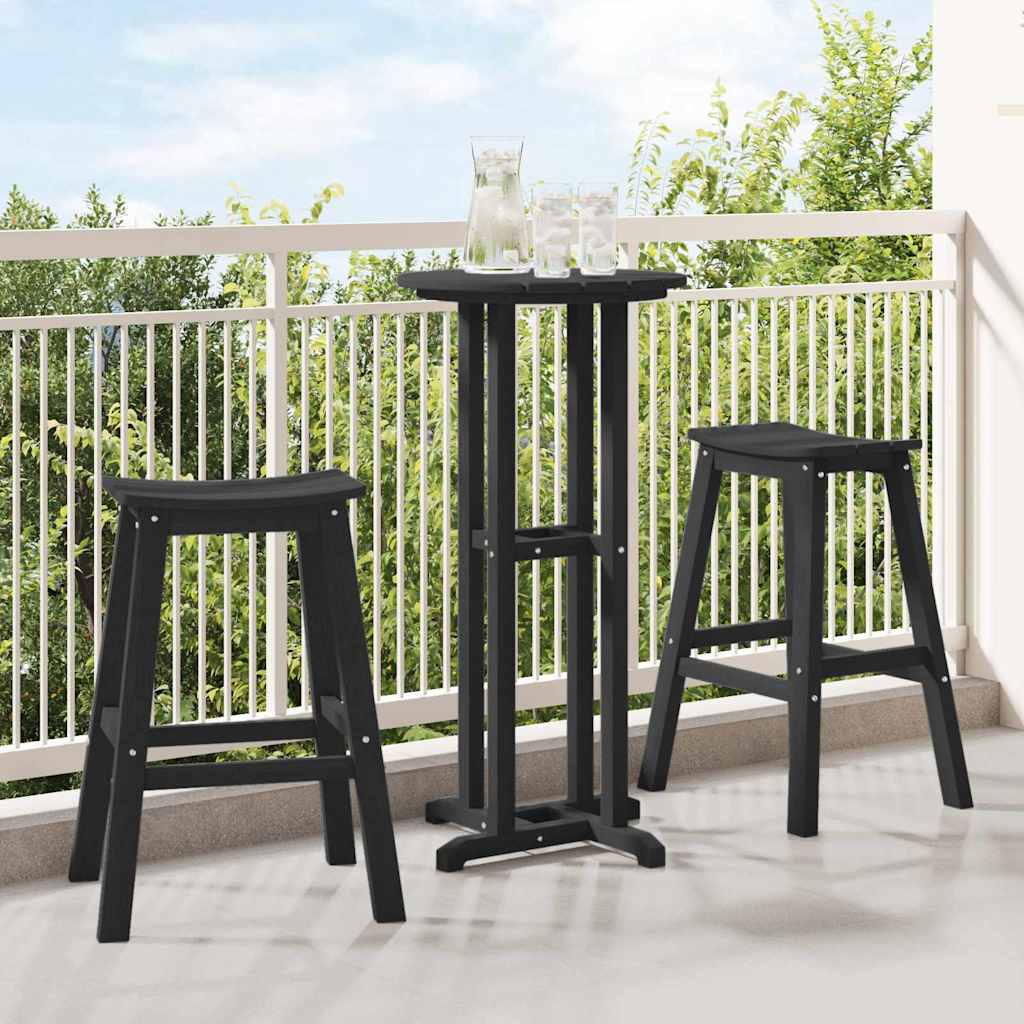 Barová stolička 2 pcs Černá 52 x 43 x 73.5cm HDPE