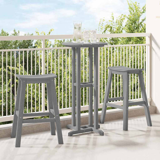 Barová stolička 2 pcs Světle šedá 52 x 43 x 73.5cm HDPE
