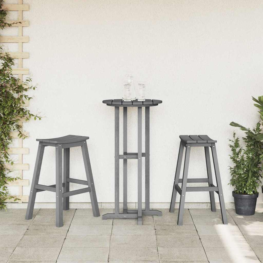 Barová stolička 2 pcs Světle šedá 52 x 43 x 73.5cm HDPE