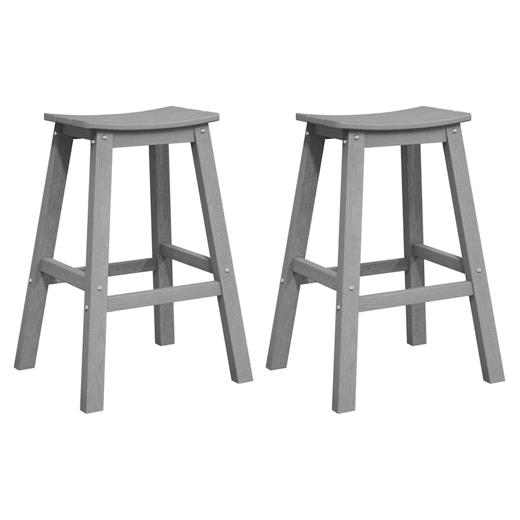 Barová stolička 2 pcs Světle šedá 52 x 43 x 73.5cm HDPE