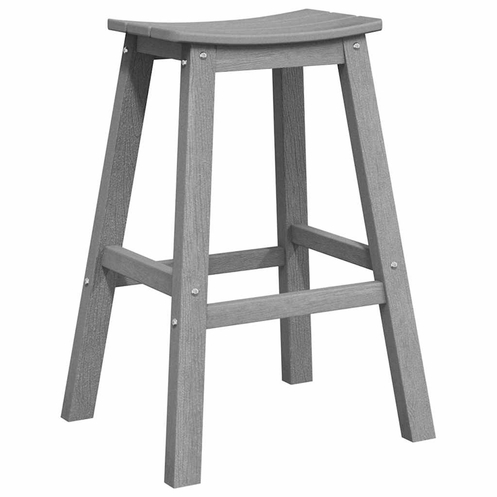 Barová stolička 2 pcs Světle šedá 52 x 43 x 73.5cm HDPE