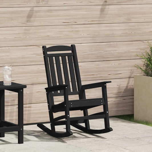 Zahradní houpací křeslo Černá 70 x 92 x 108 cm HDPE