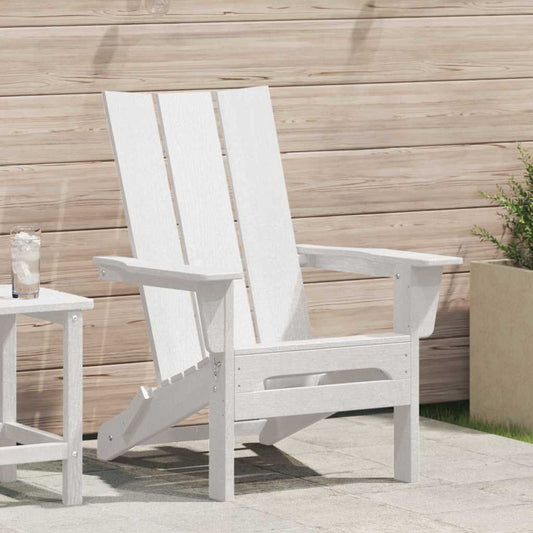 Skládací Adirondack židle Bílá 74.5 x 80.5 x 90cm HDPE