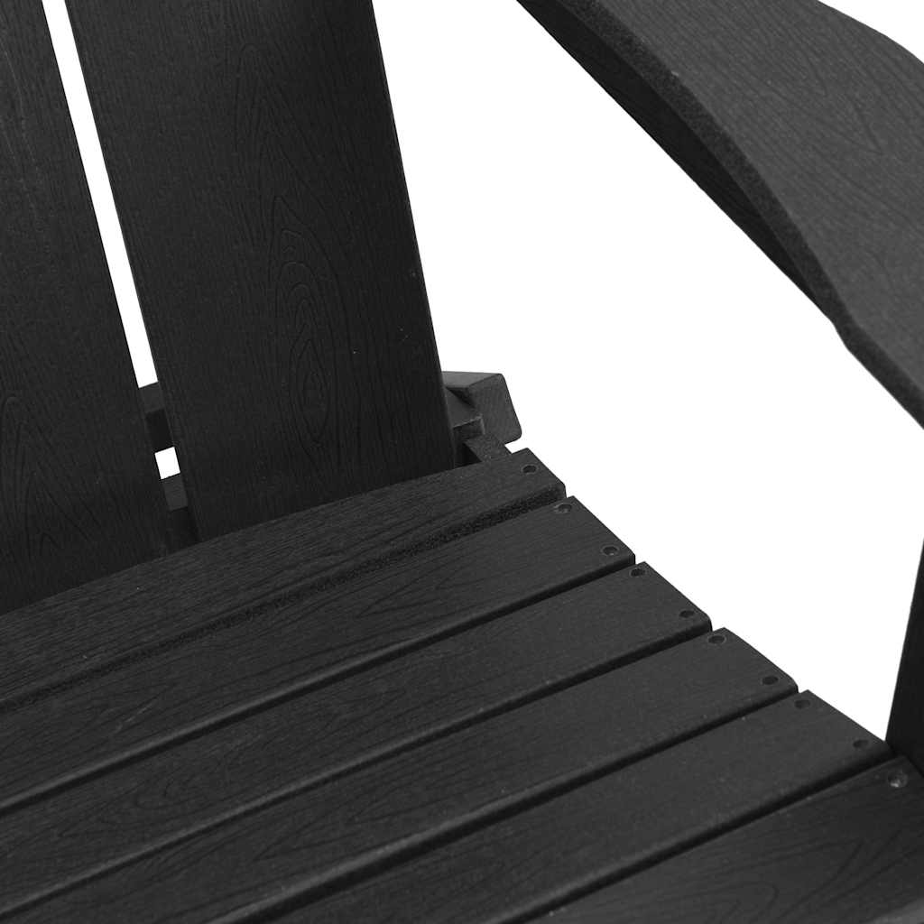 Skládací Adirondack židle Černá 74.5 x 80.5 x 90cm HDPE