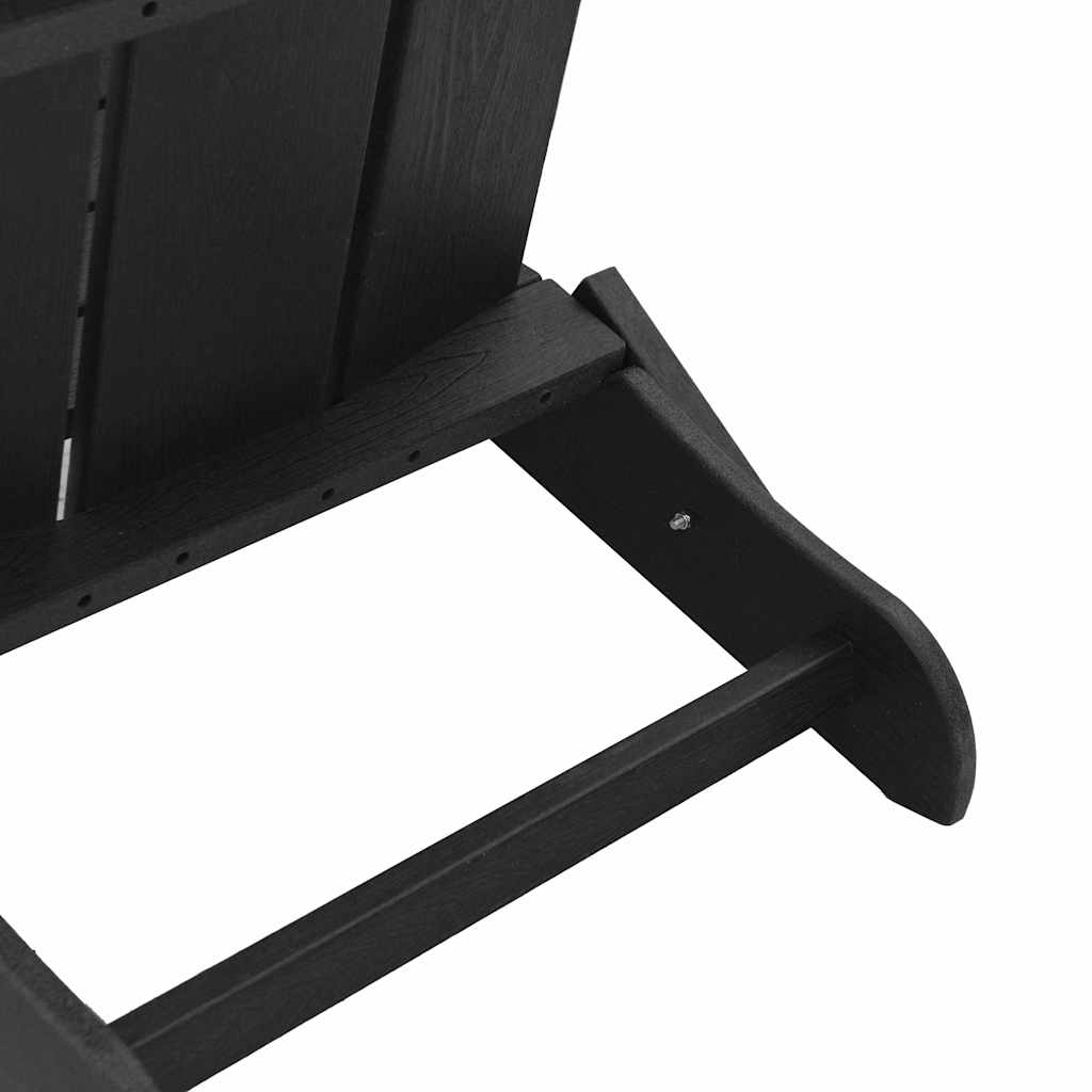 Skládací Adirondack židle Černá 74.5 x 80.5 x 90cm HDPE