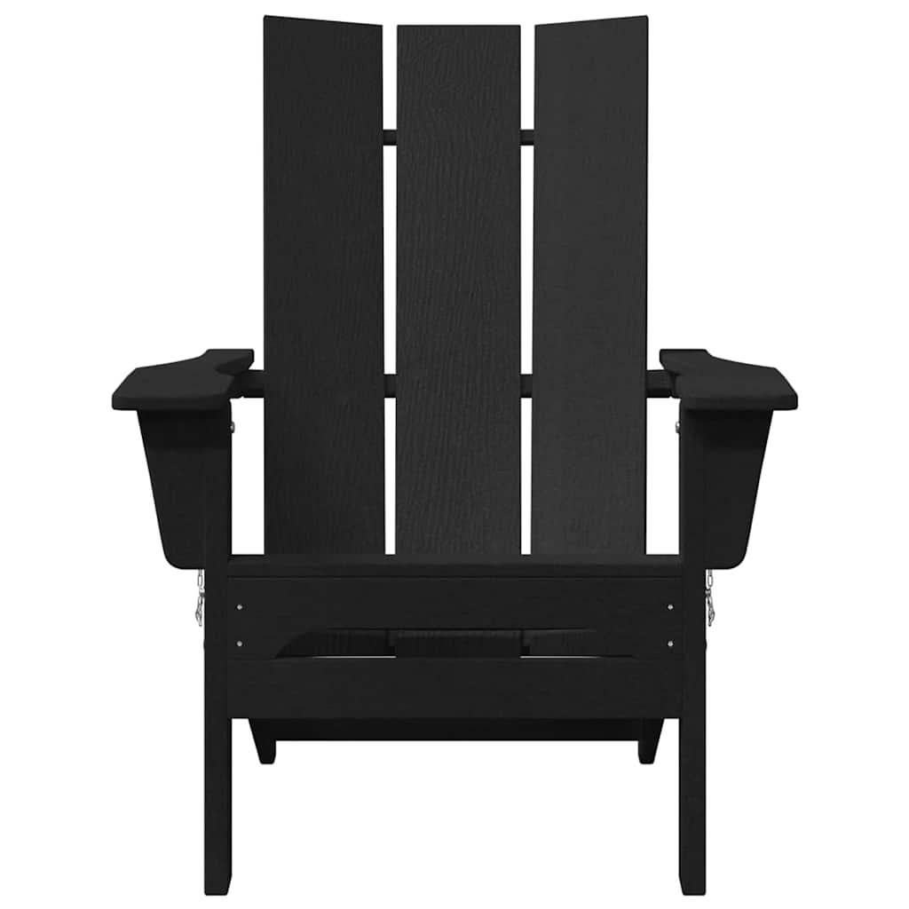 Skládací Adirondack židle Černá 74.5 x 80.5 x 90cm HDPE