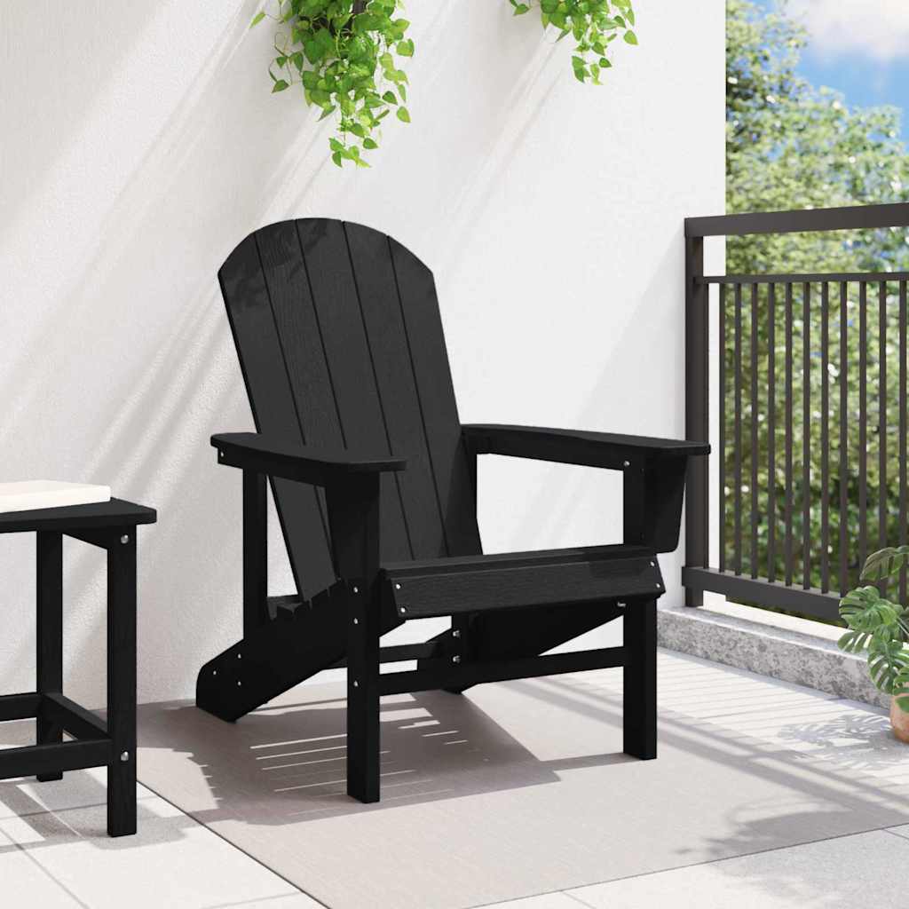 Adirondack židle Černá 74 x 82 x 92cm HDPE