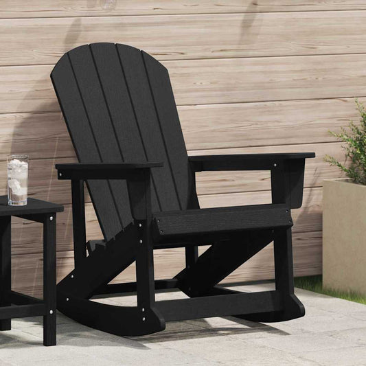 Houpací křeslo Adirondack Černá 73.5 x 92 x 90 cm HDPE