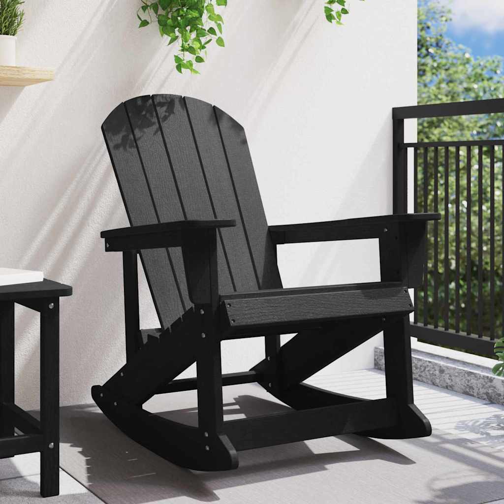 Houpací křeslo Adirondack Černá 73.5 x 92 x 90 cm HDPE