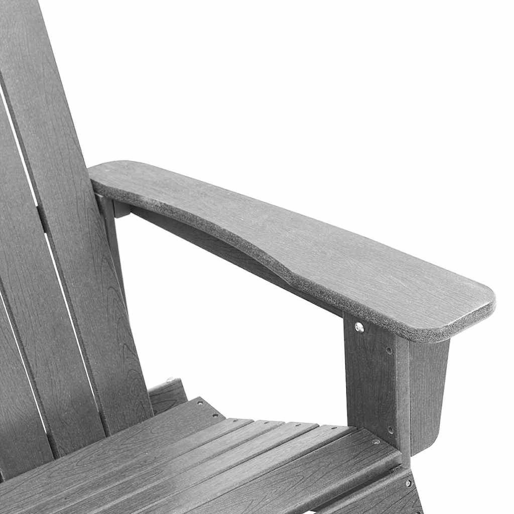Houpací křeslo Adirondack Světle šedá 73.5 x 92 x 90 cm HDPE