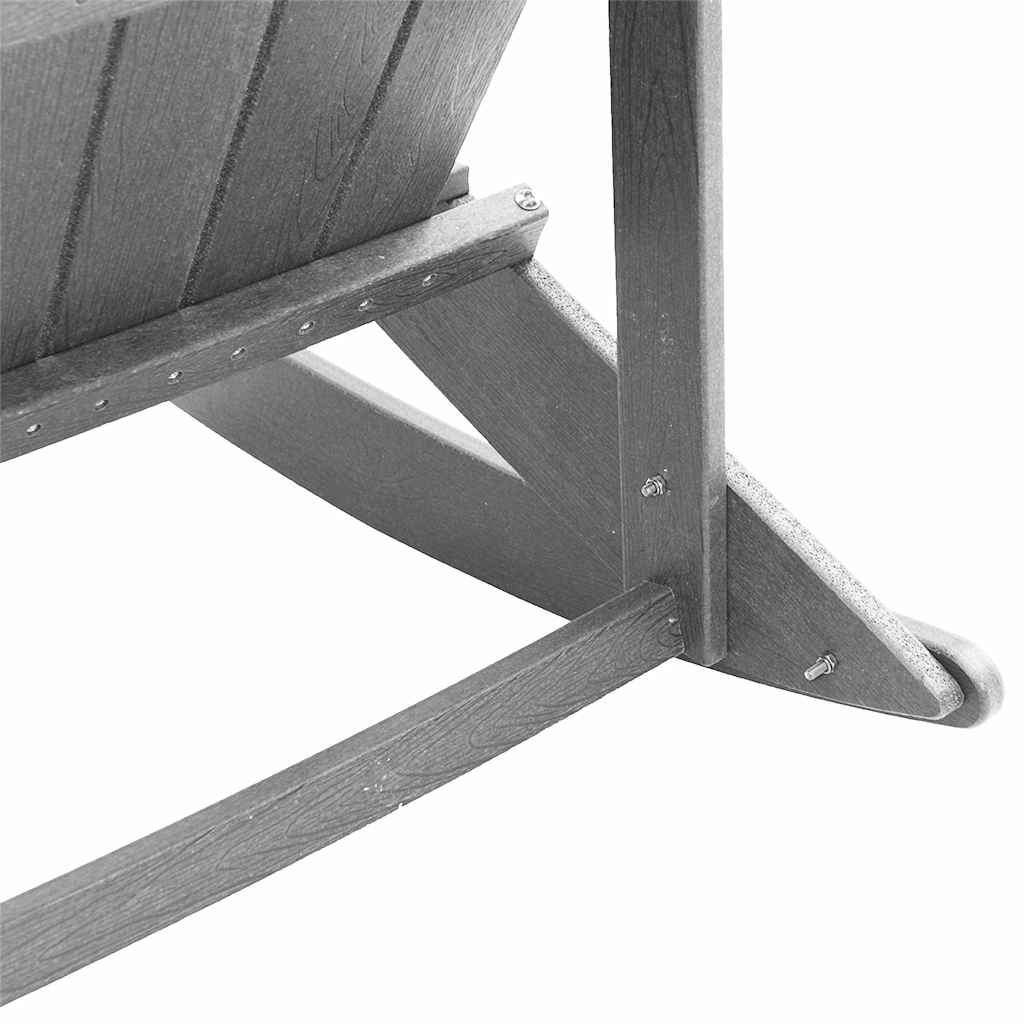 Houpací křeslo Adirondack Světle šedá 73.5 x 92 x 90 cm HDPE