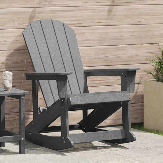 Houpací křeslo Adirondack Světle šedá 73.5 x 92 x 90 cm HDPE