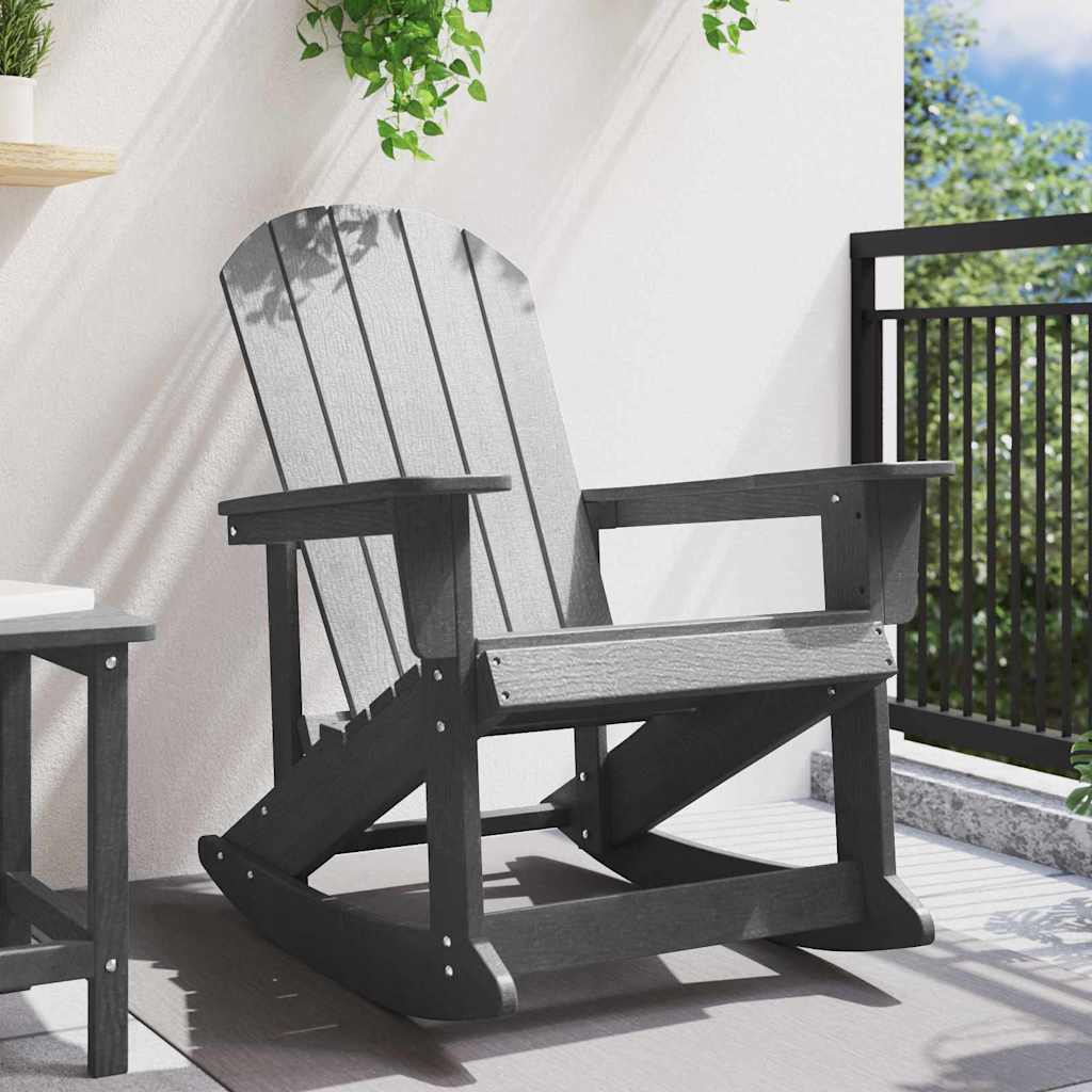 Houpací křeslo Adirondack Světle šedá 73.5 x 92 x 90 cm HDPE