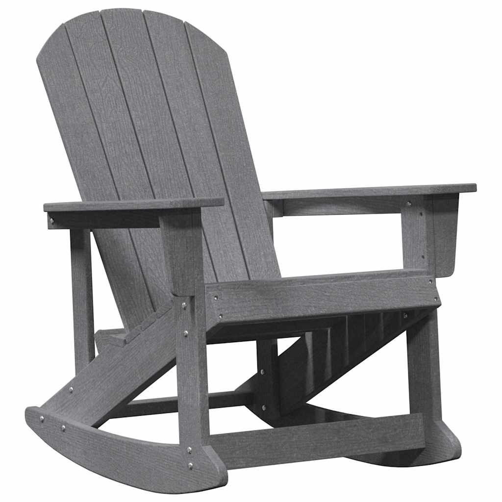 Houpací křeslo Adirondack Světle šedá 73.5 x 92 x 90 cm HDPE