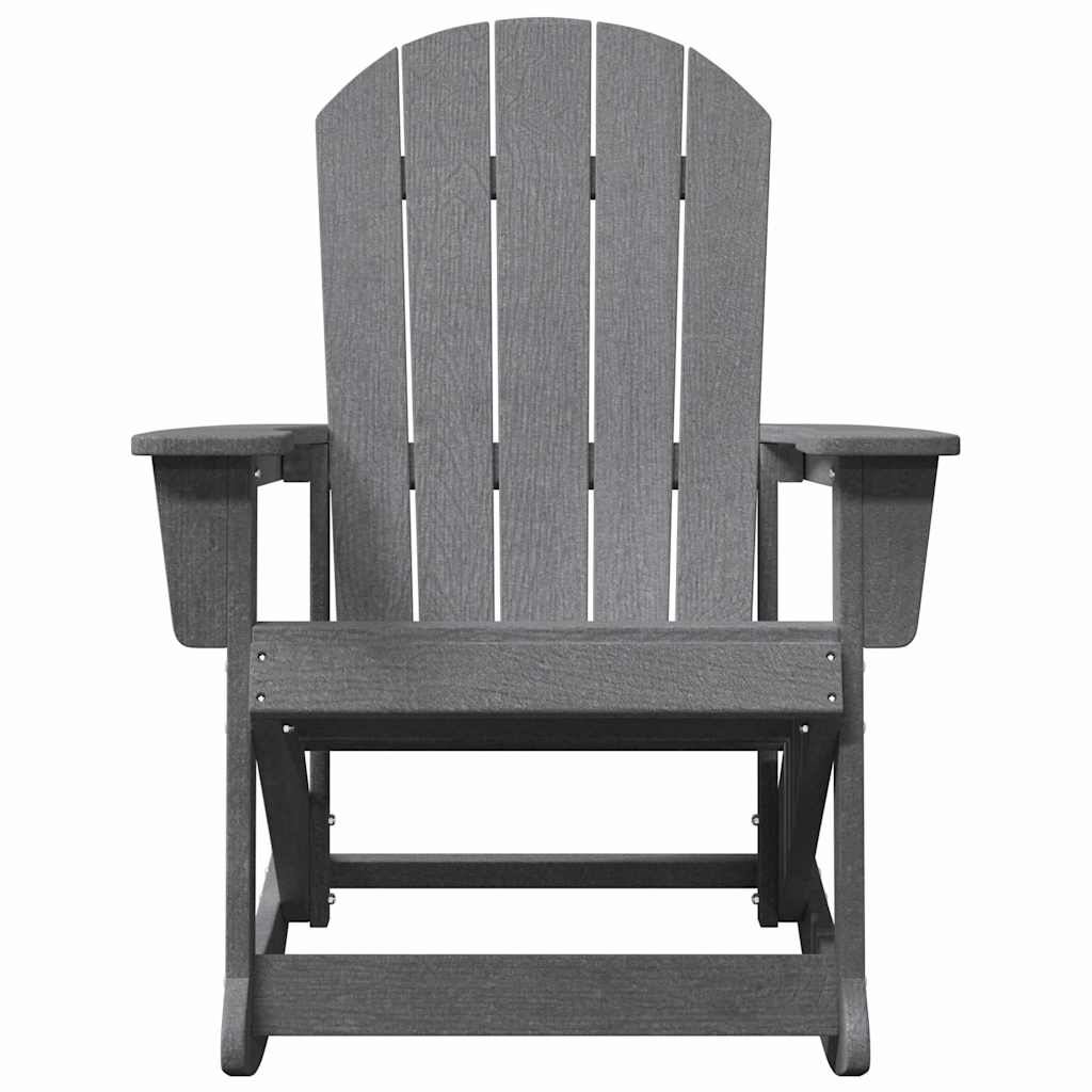 Houpací křeslo Adirondack Světle šedá 73.5 x 92 x 90 cm HDPE