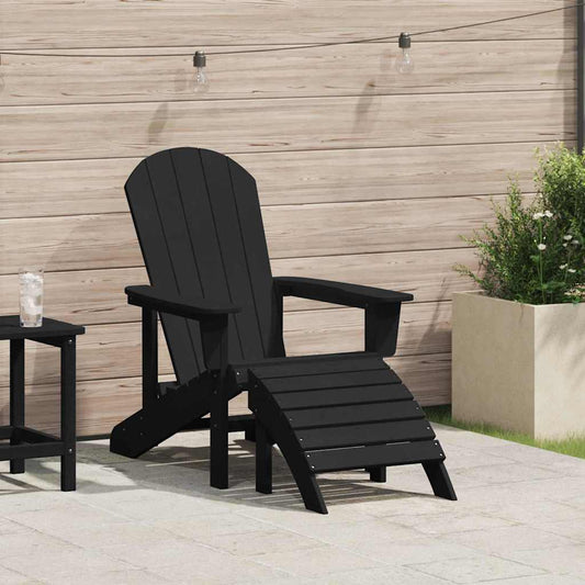 Adirondack židle s polštářem Černá 74 x 82 x 92cm HDPE