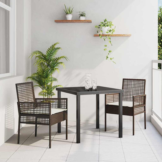 Zahradní křeslo 2 pcs Hnědá 53 x 60 x 85cm polyratan
