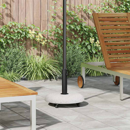 Základna pro slunečník Bílá a černá 45 x 45 x 40 cm Beton a kov