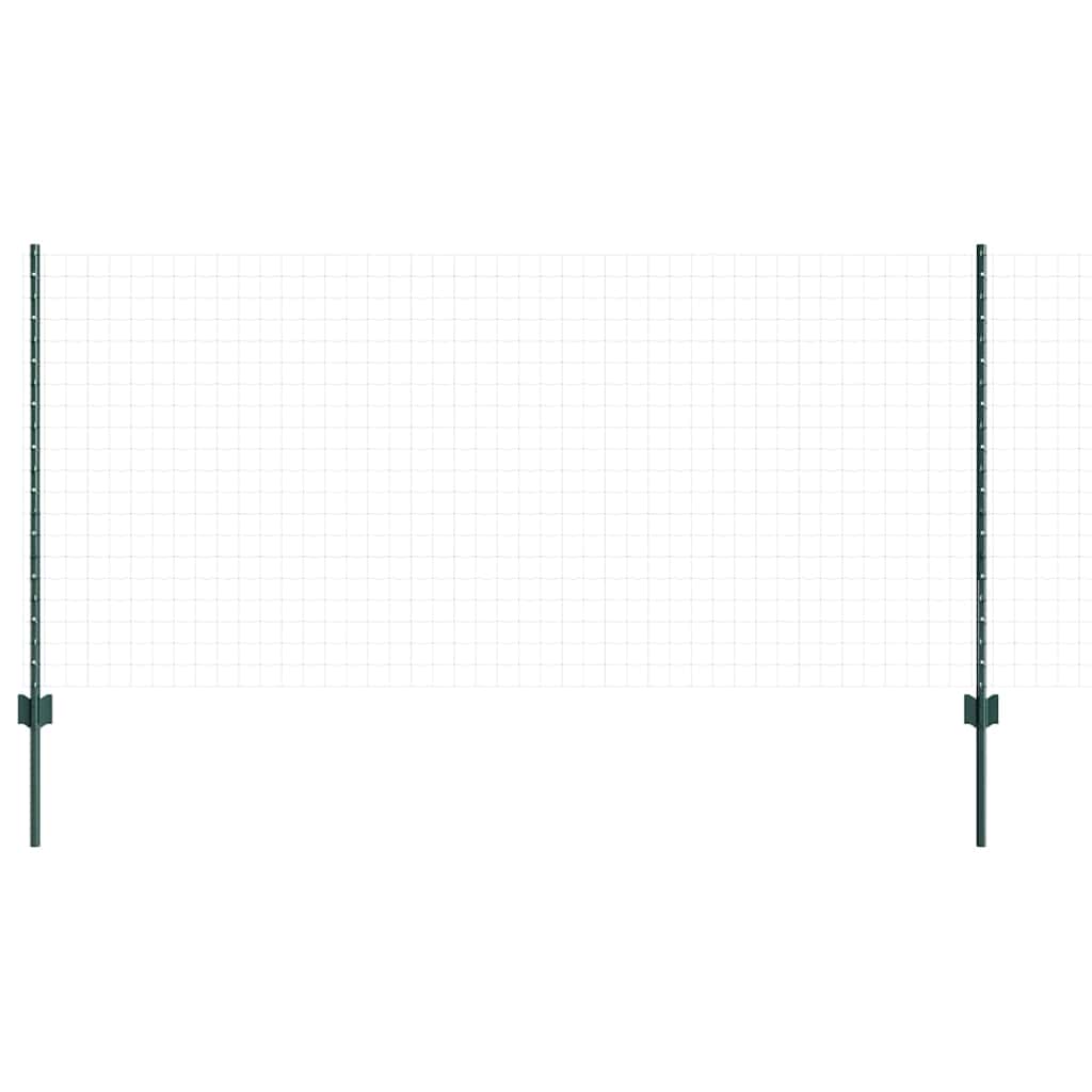 Plotové sloupky 22 pcs Zelená 140 cm Ocel