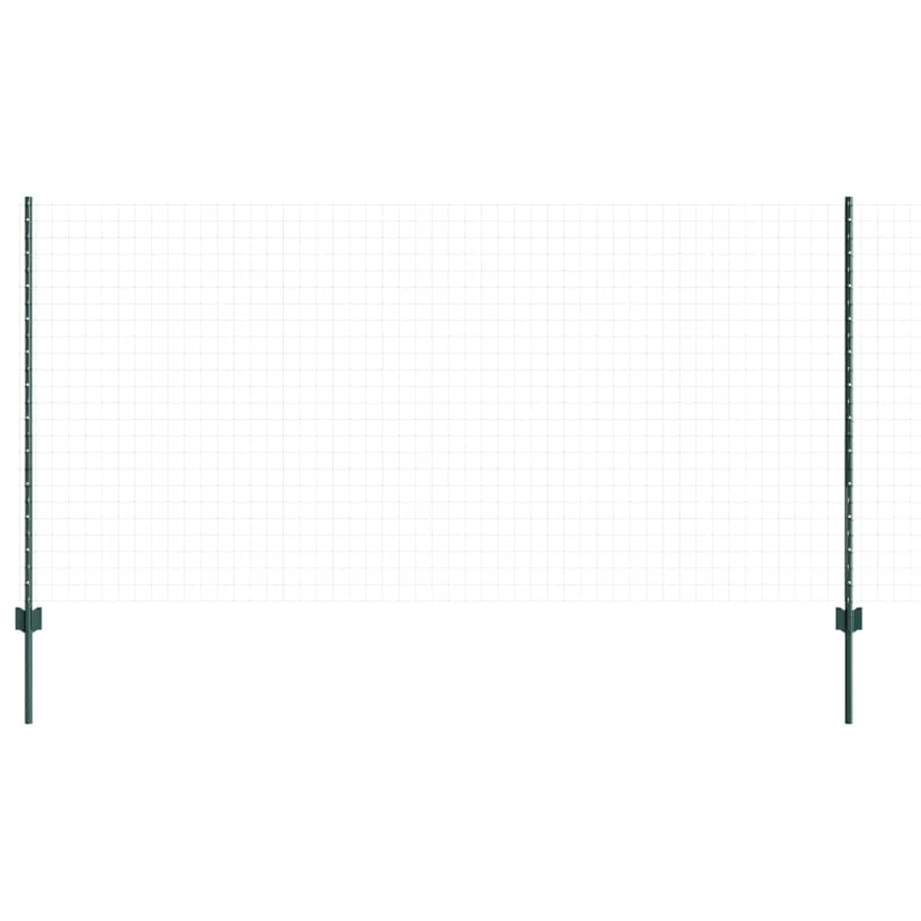 Plotové sloupky 44 pcs Zelená 160 cm Ocel