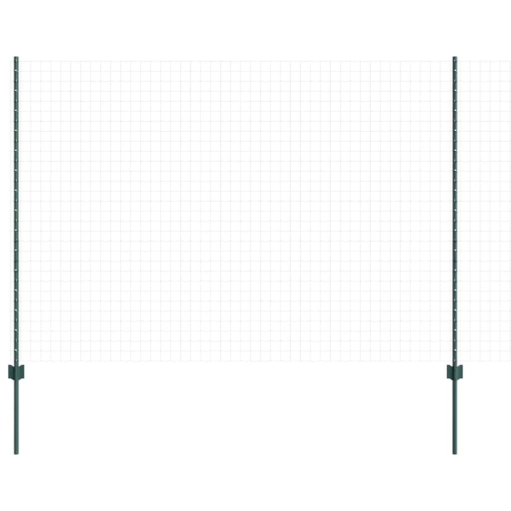 Plotové sloupky 22 pcs Zelená 200 cm Ocel