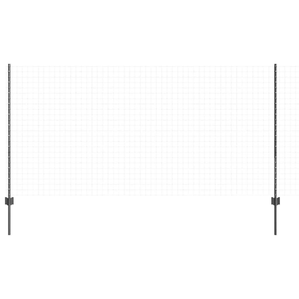 Plotové sloupky 88 pcs Šedá 160 cm Ocel