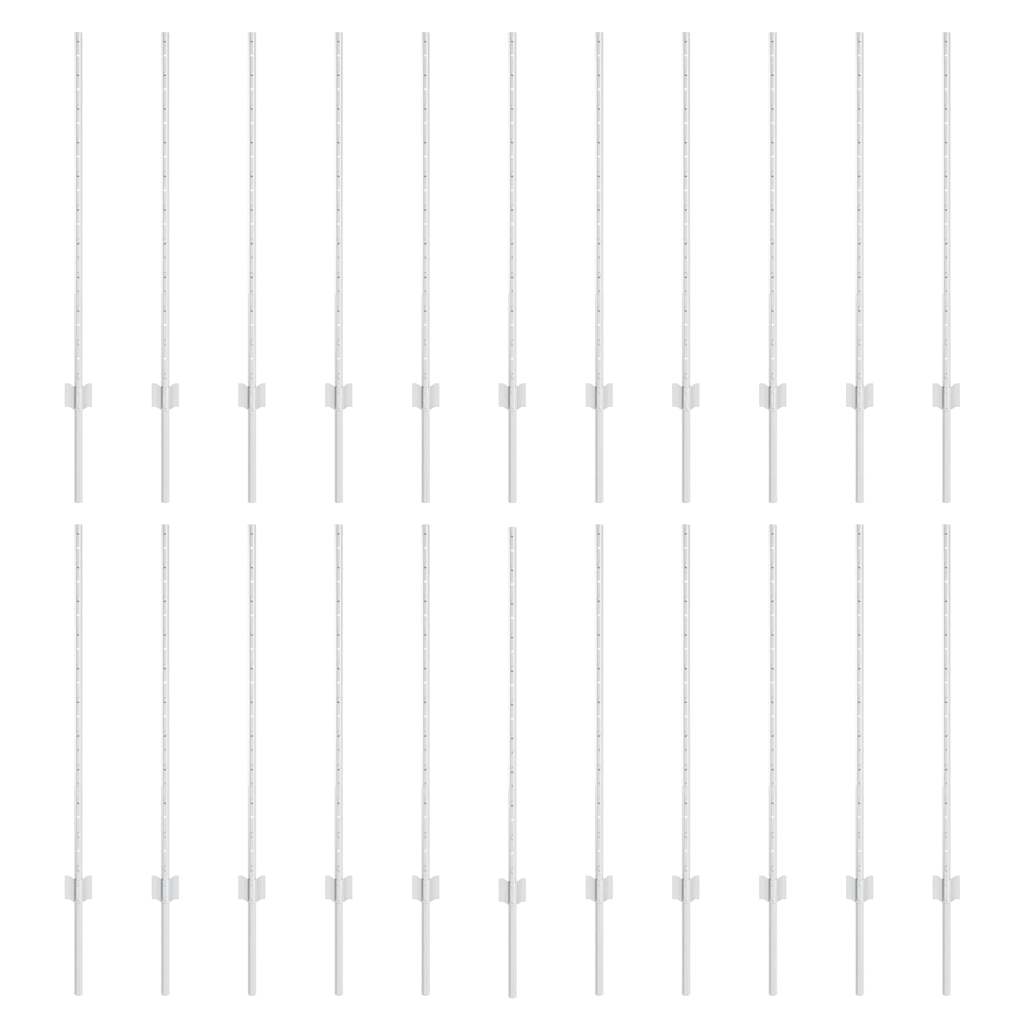 Plotové sloupky 44 pcs Stříbrná 140 cm Ocel