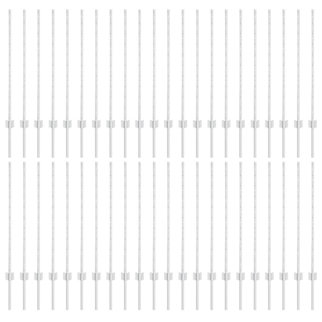 Plotové sloupky 88 pcs Stříbrná 140 cm Ocel