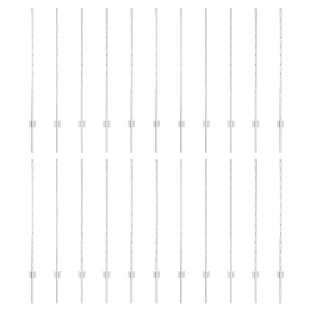 Plotové sloupky 44 pcs Stříbrná 160 cm Ocel
