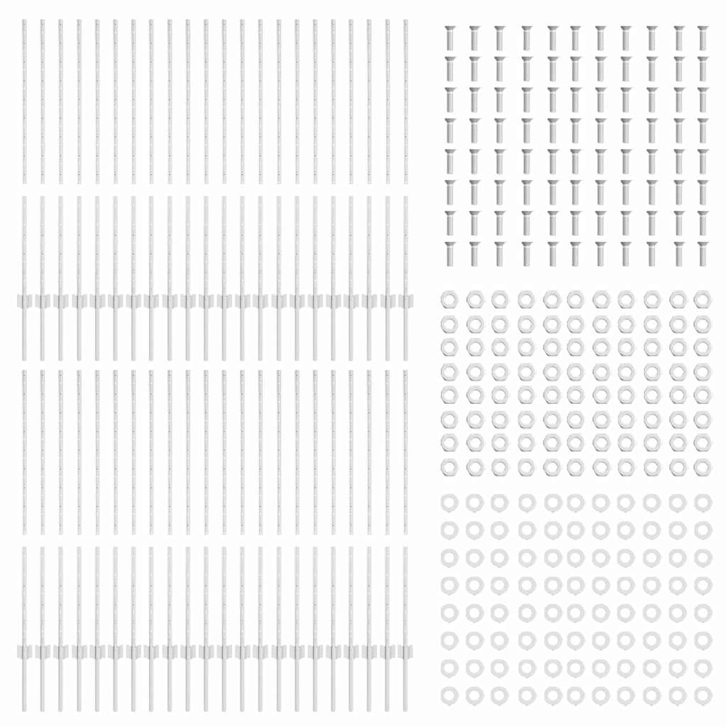 Plotové sloupky 88 pcs Stříbrná 160 cm Ocel