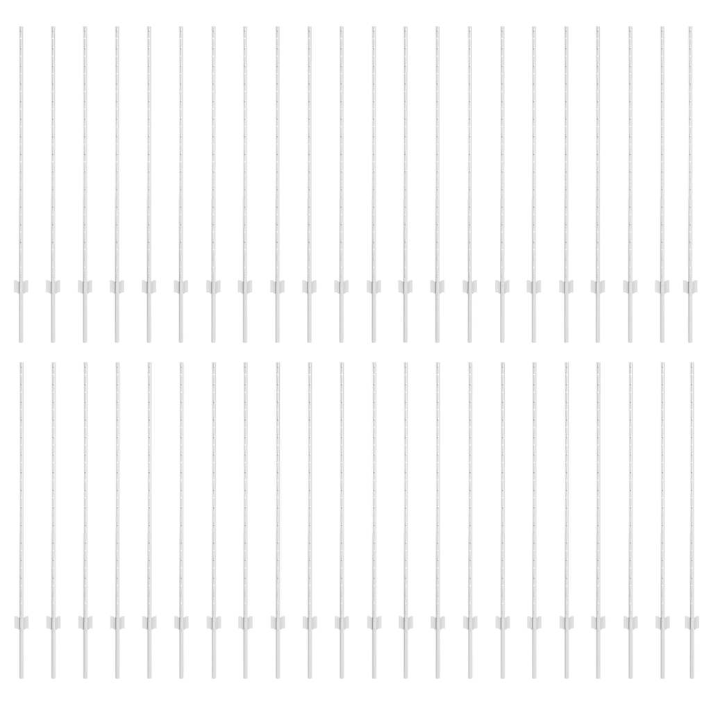 Plotové sloupky 88 pcs Stříbrná 180 cm Ocel