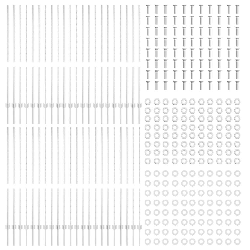 Plotové sloupky 88 pcs Stříbrná 180 cm Ocel